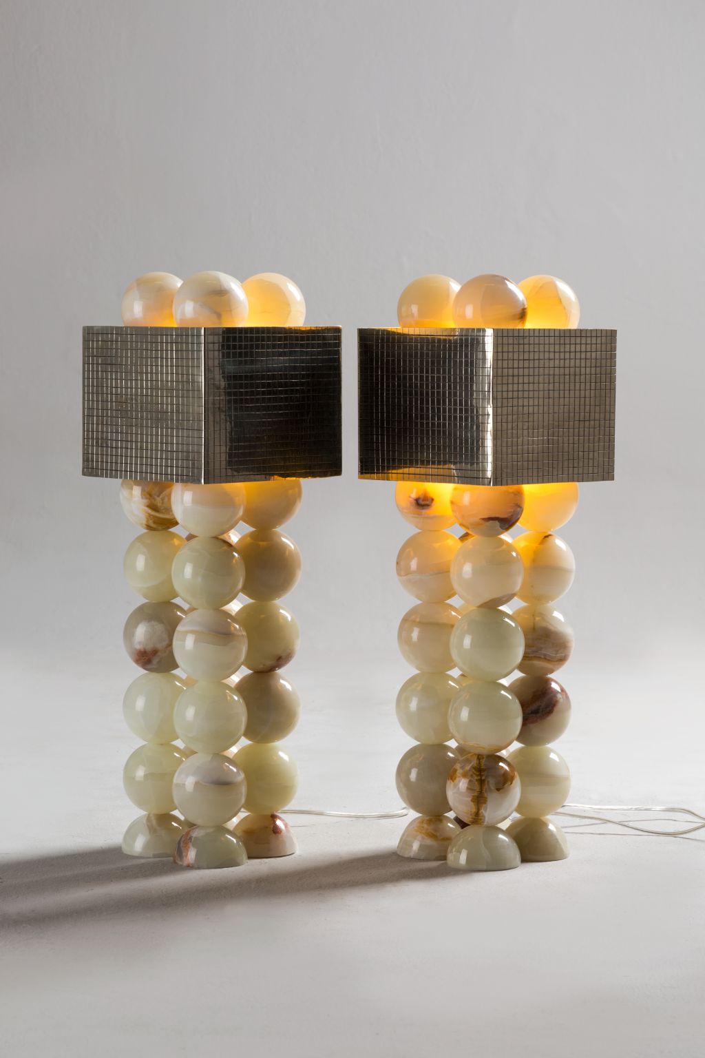 Modern Pair of Atalaya Table Lamps by Cristián Mohaded 