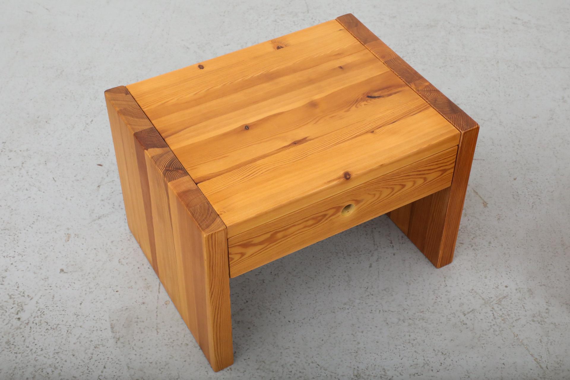 Pair of Ate Van Apeldoorn Pine Side Tables or Night Stands with Drawers 6