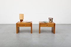 Pair of Ate Van Apeldoorn Pine Side Tables or Night Stands with Drawers