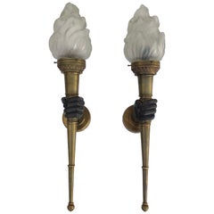 Pair of Atelier Petitot Torchieres,