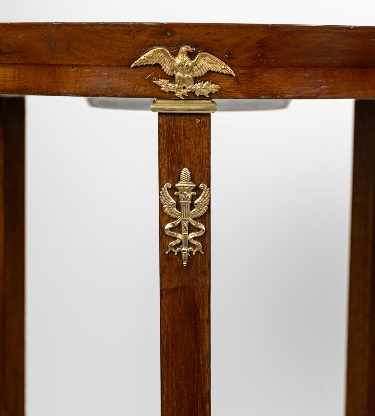 Bronze Pair of Athenian Pedestal Tables Empire Style, Early 20th Century.