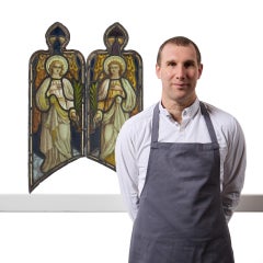 Zwei Stained glass-Fenster der Gebrüder Atkinson, die Engel darstellen