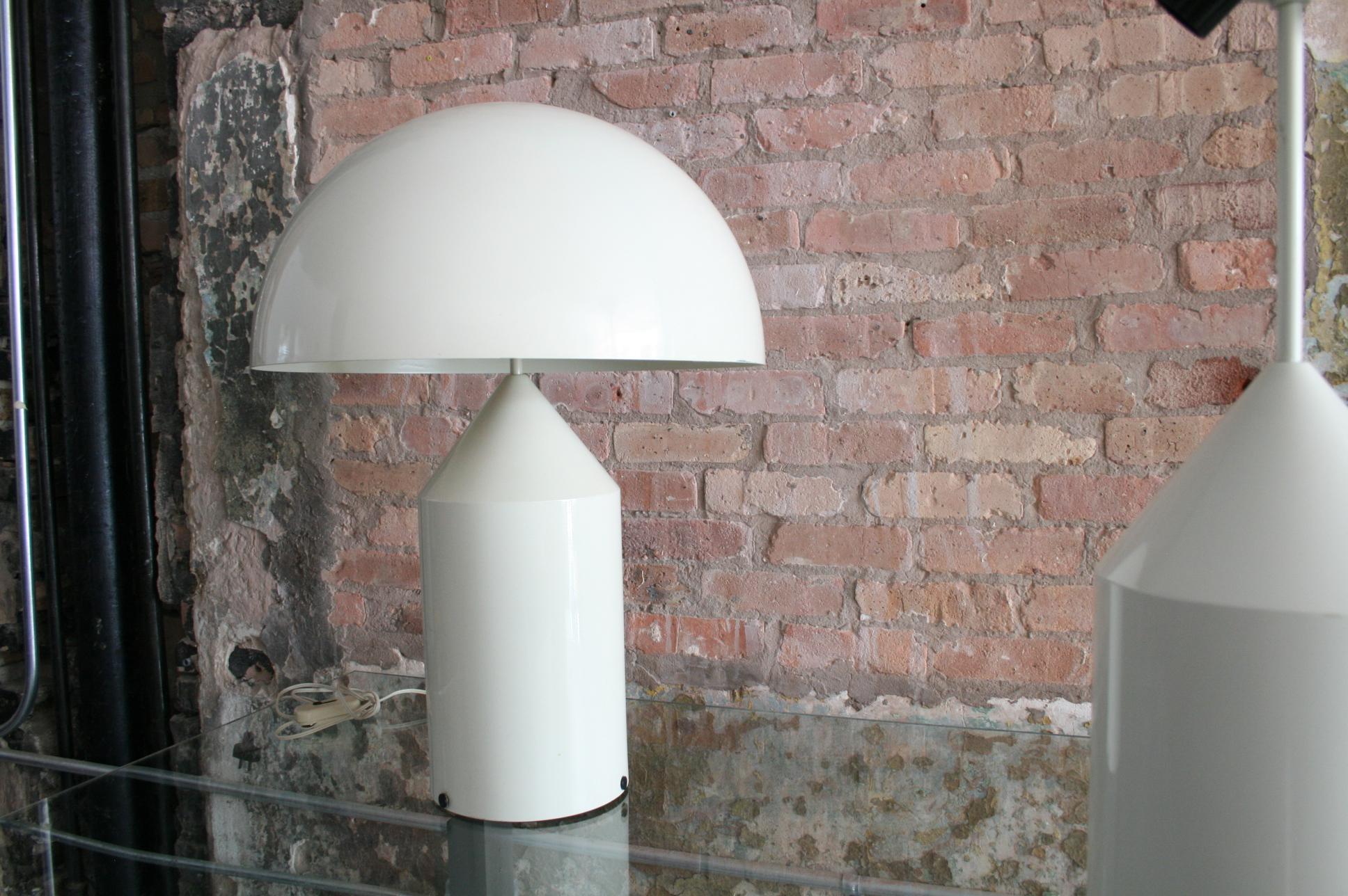 Metal Pair of 'Atollo' Table Lamps by Vico Magistretti for Oluce