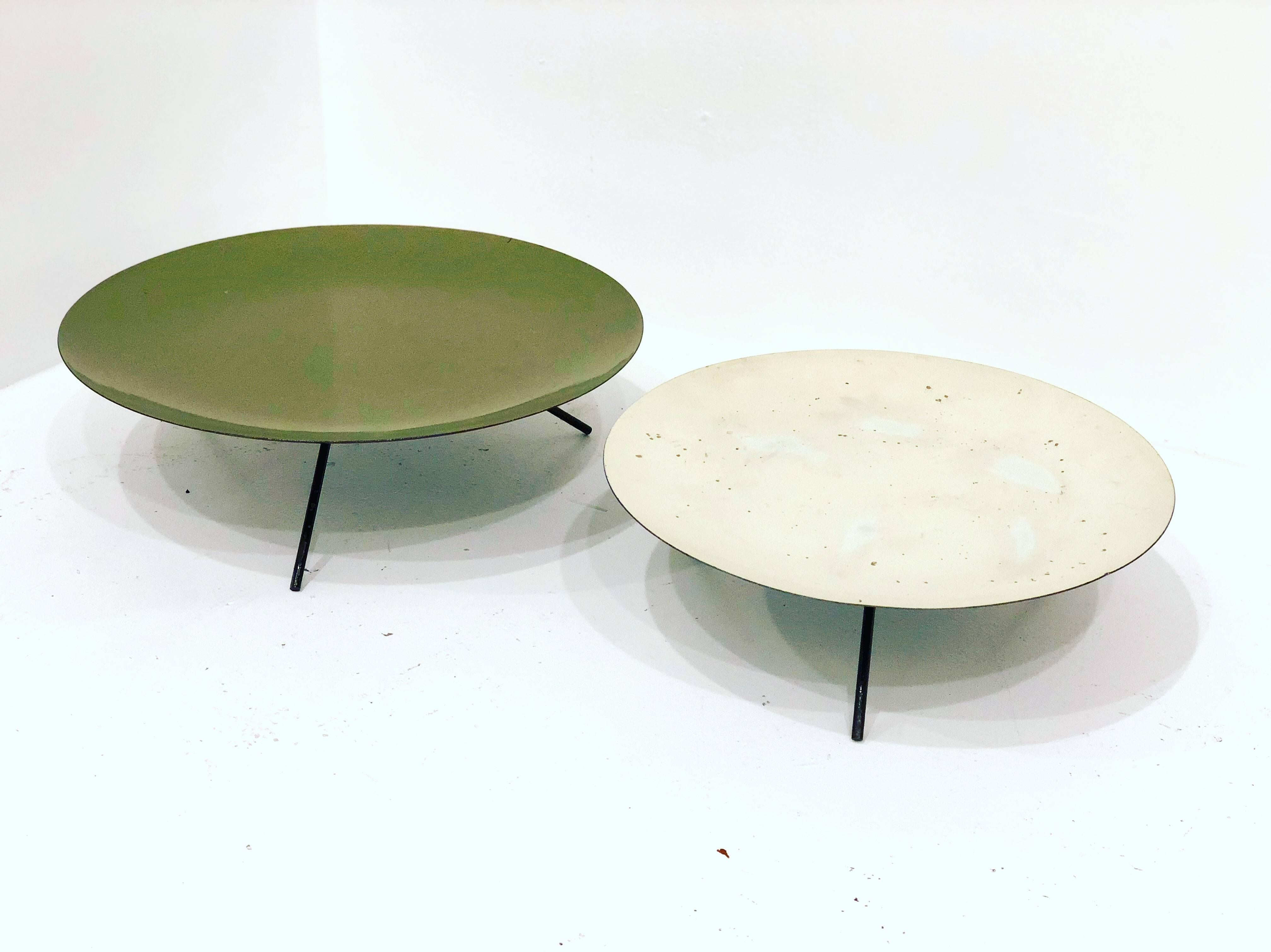 20th Century Pair of Atomic Age Enameled Metal Serving Trays by Trend of California Design