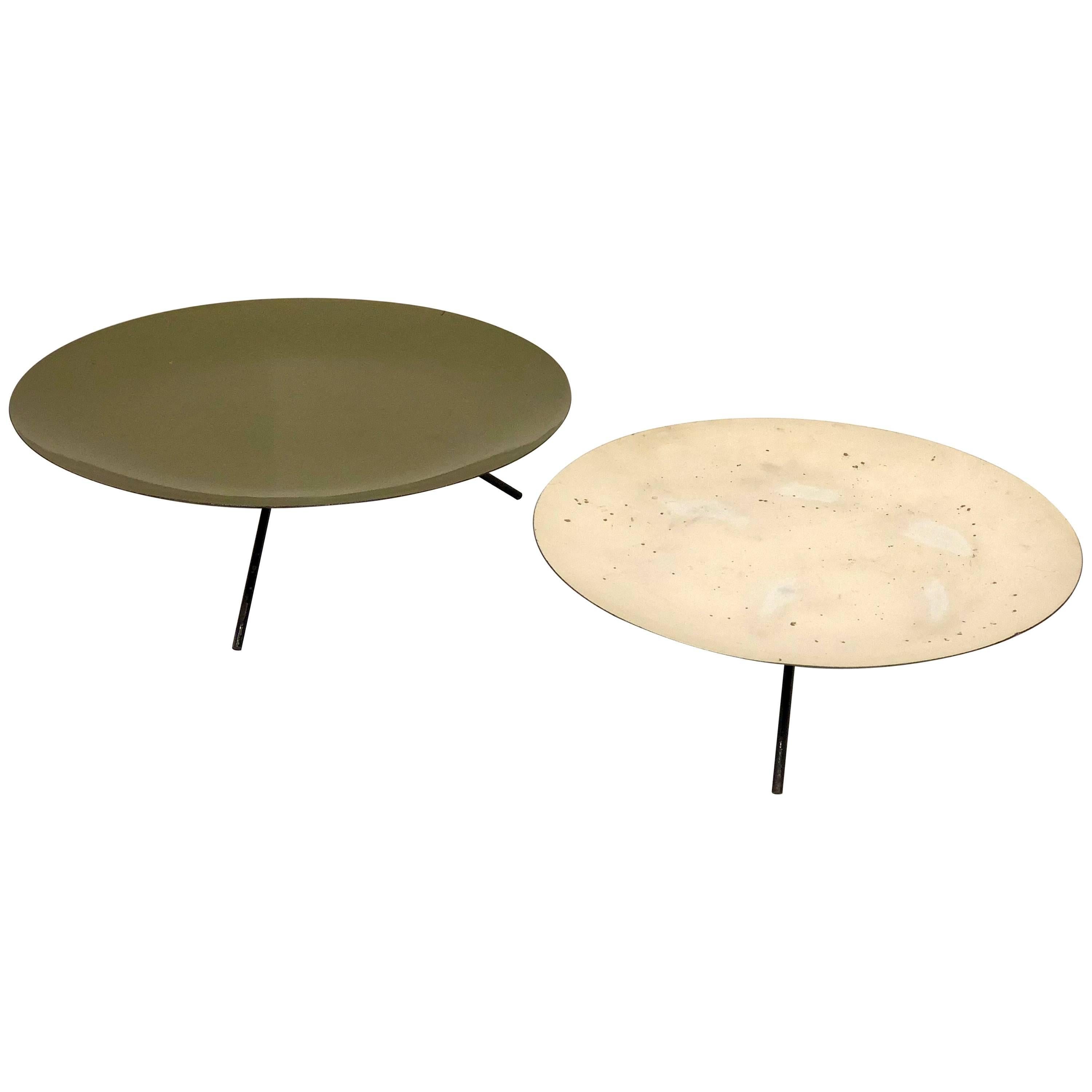 Pair of Atomic Age Enameled Metal Serving Trays by Trend of California Design