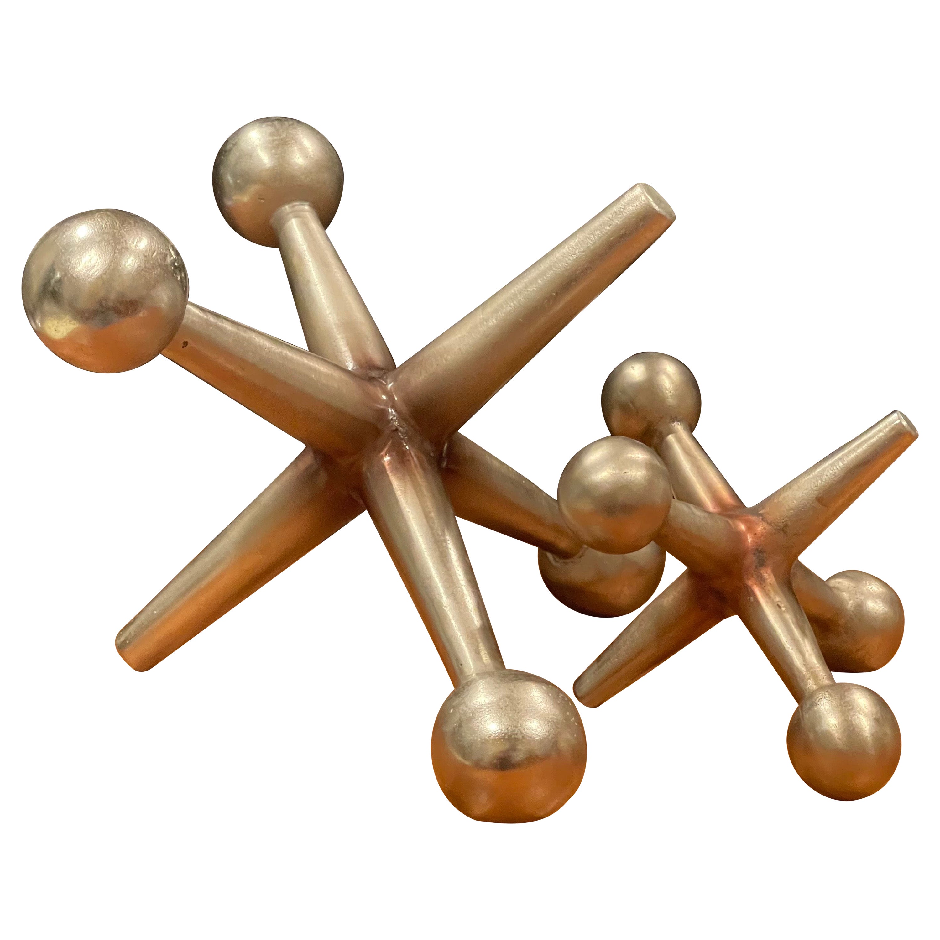 Pair of Atomic Jacks / Jax Bookends, Doorstop or Paperweight by Bill Curry