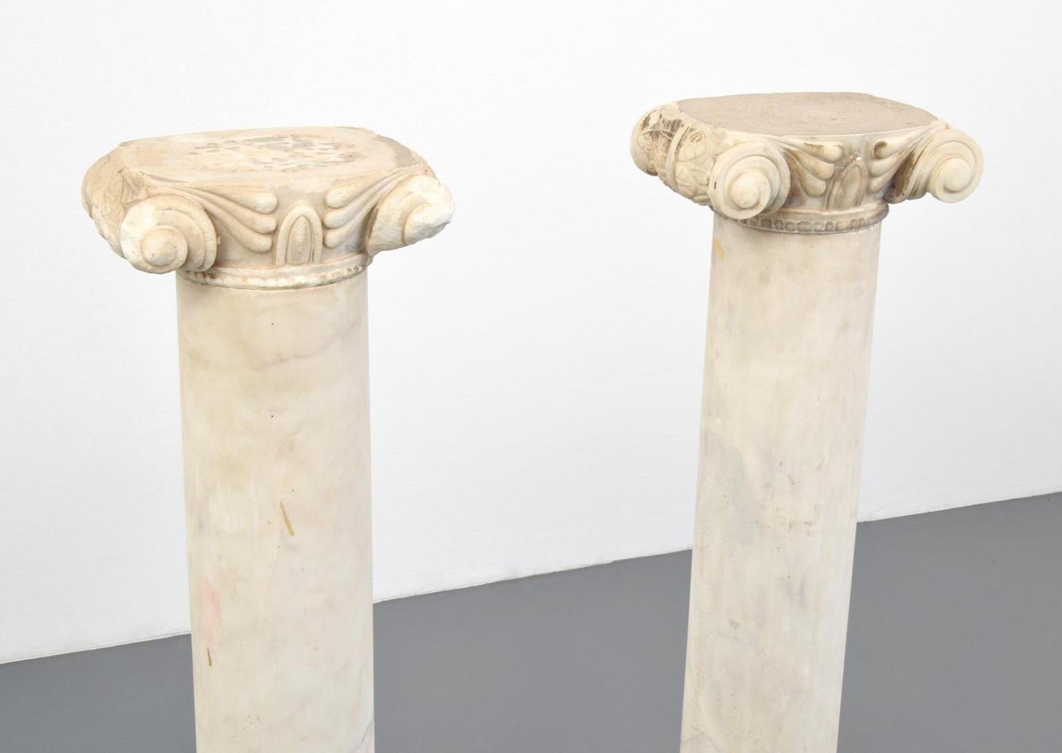 Pair of Attica Marble Greek Columns 1