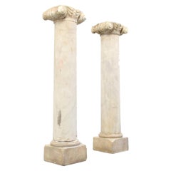 Pair of Attica Marble Greek Columns