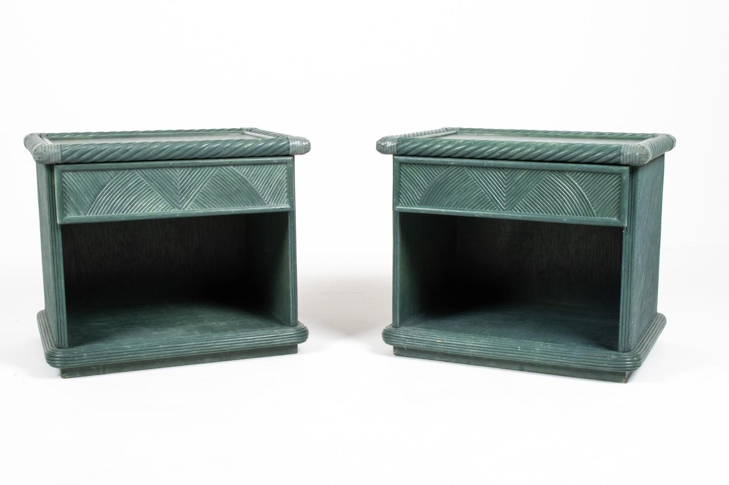 Scandinavian Modern Pair of Attr. DUX Swedish Mid-Century Nightstands or End Tables For Sale