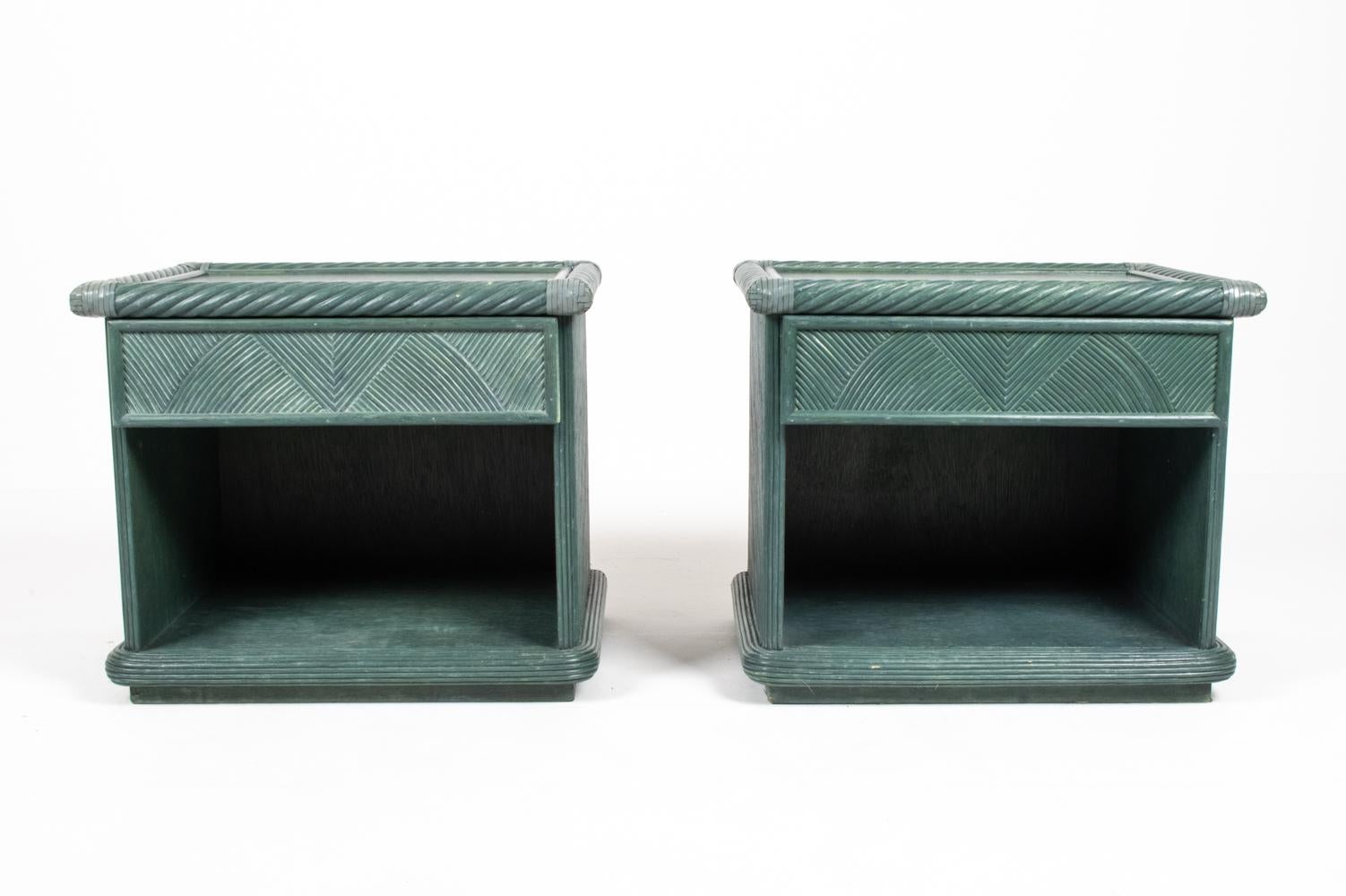 20th Century Pair of Attr. DUX Swedish Mid-Century Nightstands or End Tables For Sale