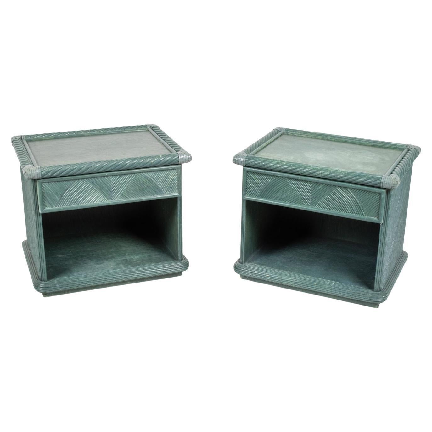 Pair of Attr. DUX Swedish Mid-Century Nightstands or End Tables For Sale