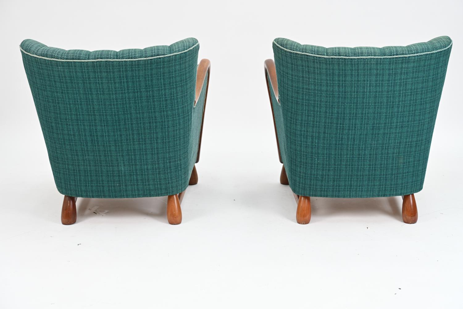 Pair of Attr. Otto Færge Danish Mahogany Easy Chairs 3