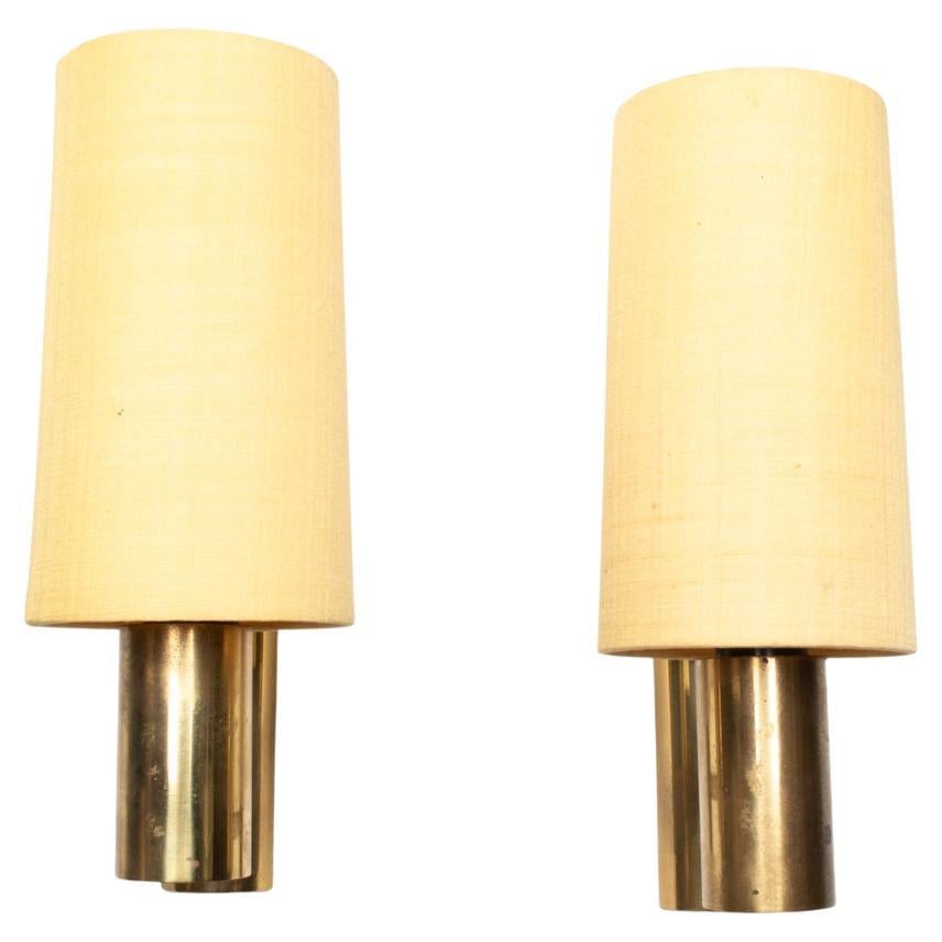 Pair of Attr. Th. Valentiner Danish Mid-Century Brass Wall Sconces For Sale