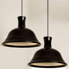 Pair of Aubergine Holmegaard Hanging Lamps by Michael Bang, 1970