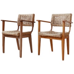 Vintage Pair of Audoux and Minet 'Bridge' Chairs