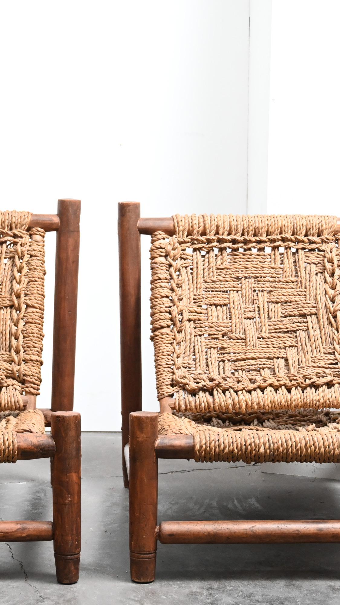 Paar niedrige Stühle Audoux Minet im Angebot 1