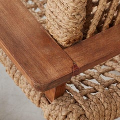 Paire de fauteuils en corde Audoux & Minet pour Vibo Vesoul:: France:: c1940