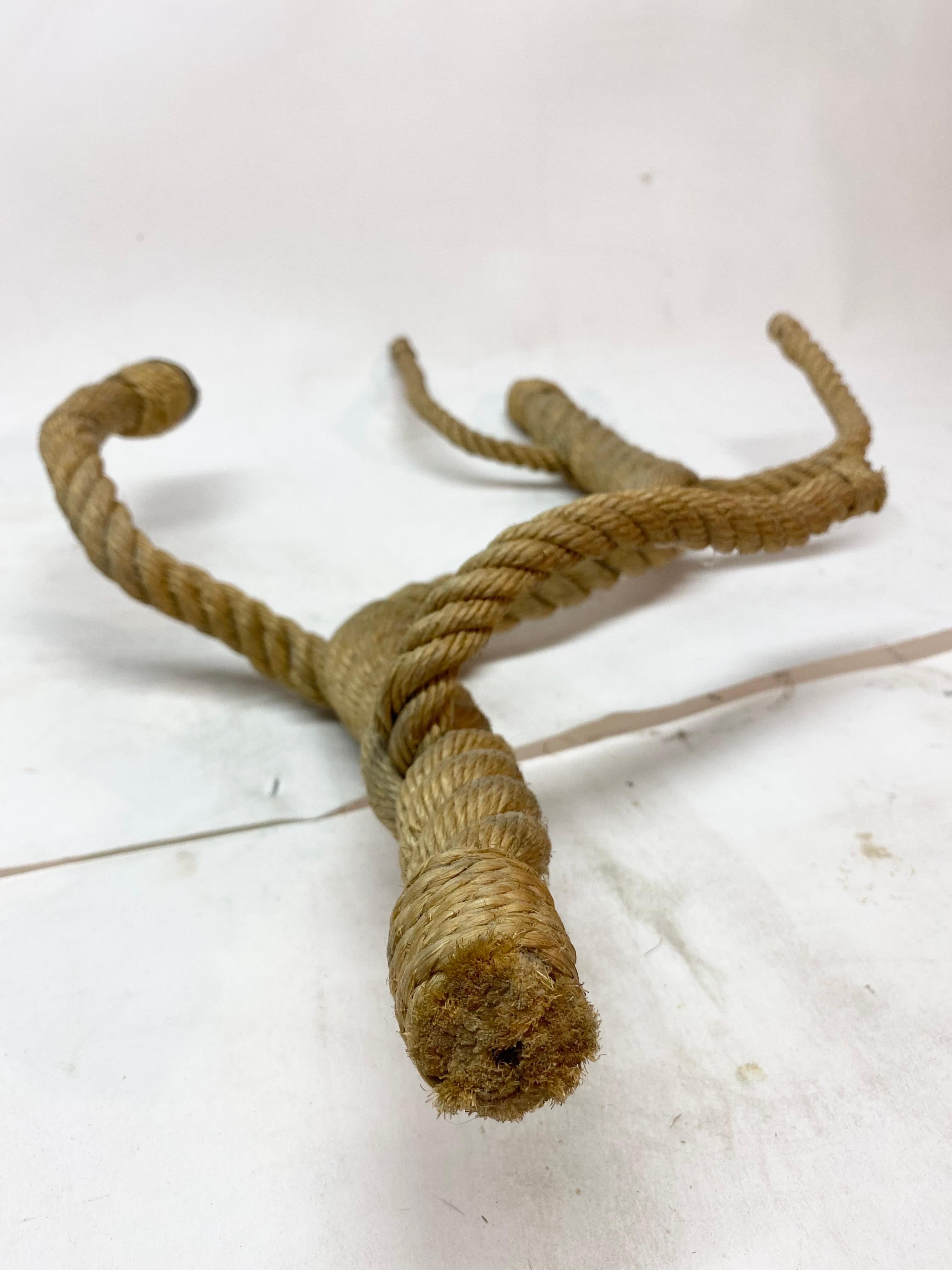 Pair of Audoux Minet Rope Sconces For Sale 1