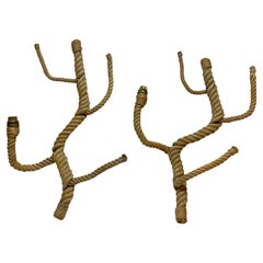 Pair of Audoux Minet Rope Sconces