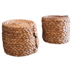 Pair of Audoux-Minet Rope Stools