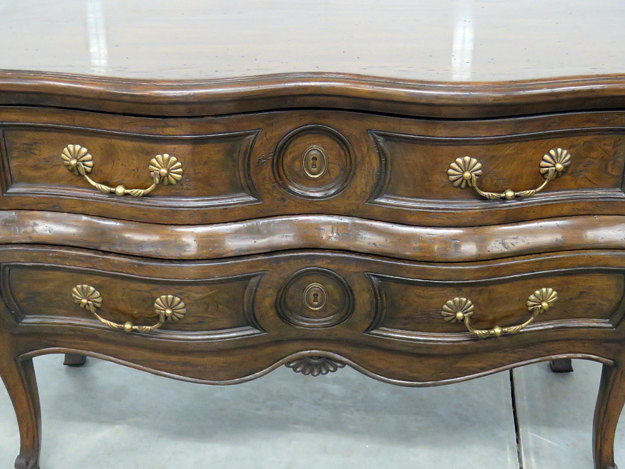 American Pair of Auffray Bombe Commodes