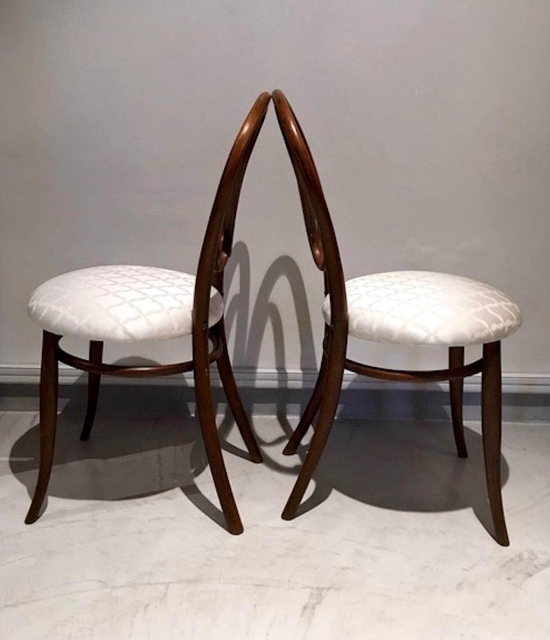 20th Century Pair of August Thonet Bentwood Chairs by Thonet Bros For Sale