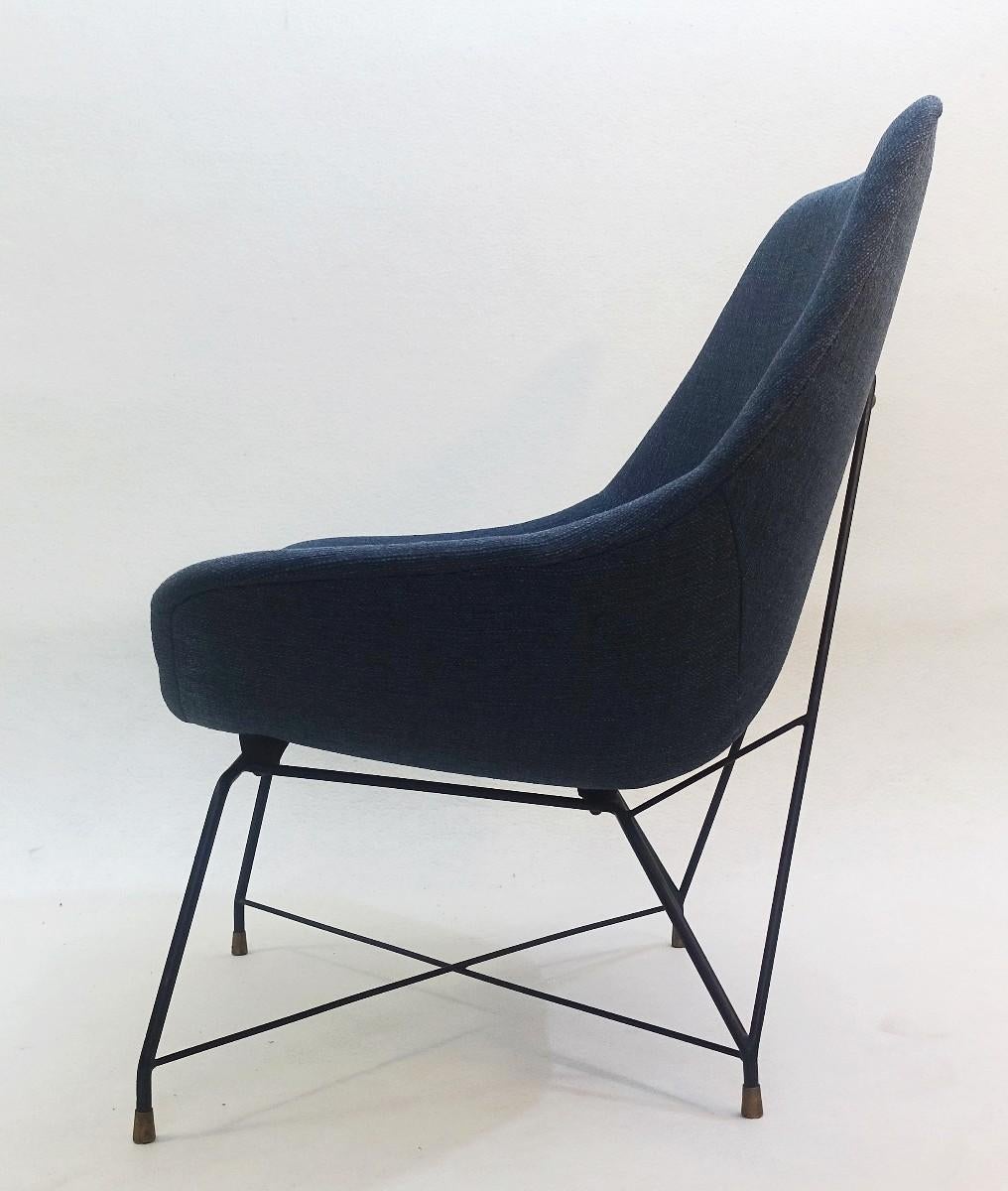 20th Century Pair of Augusto Bozzi Lounge Chairs for Saporiti, Italia, 1950s