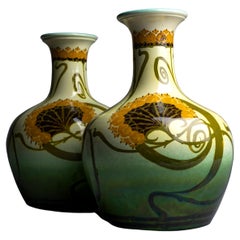 Pair of Ault Pottery Arts & Crafts Style Vases