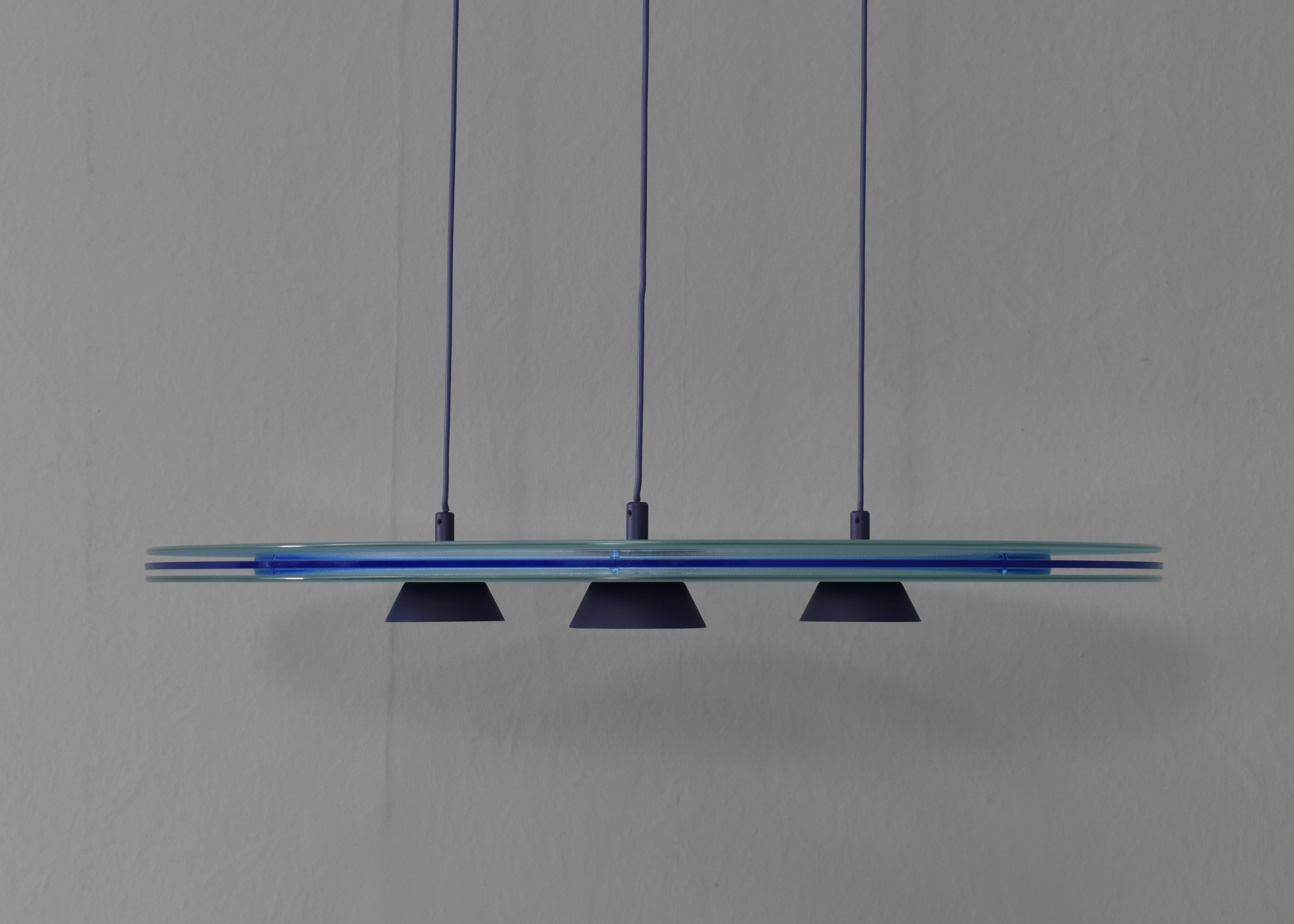 Pair of Aurora Pendant Lamps by Arteluce, Italy, 1983 For Sale 2
