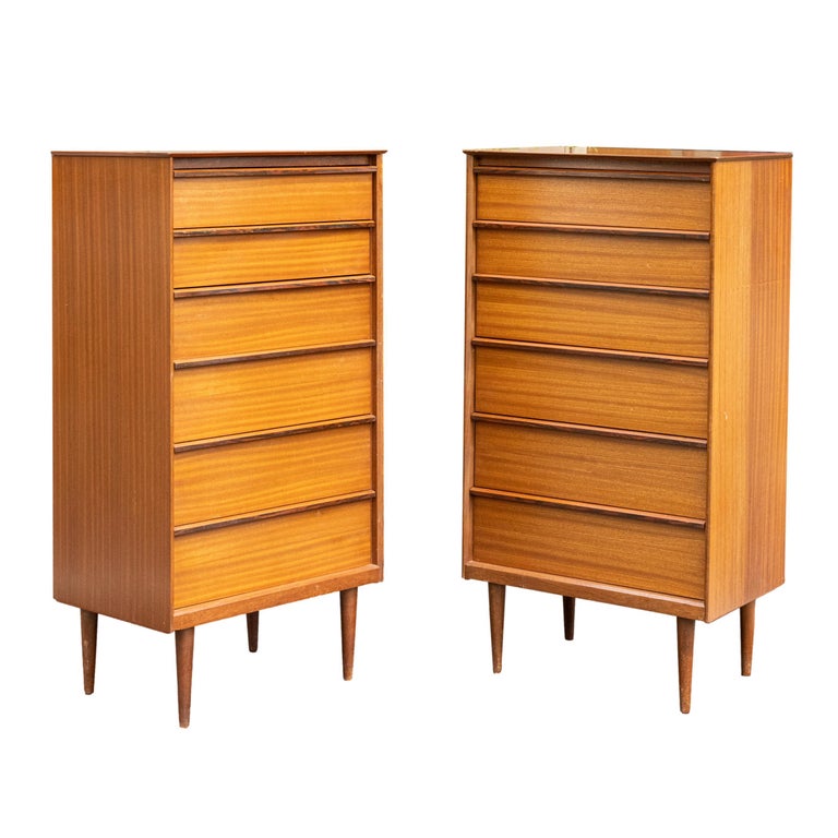 Pair of Austinsuite, London Tall Dressers by Frank Guille, English, ca