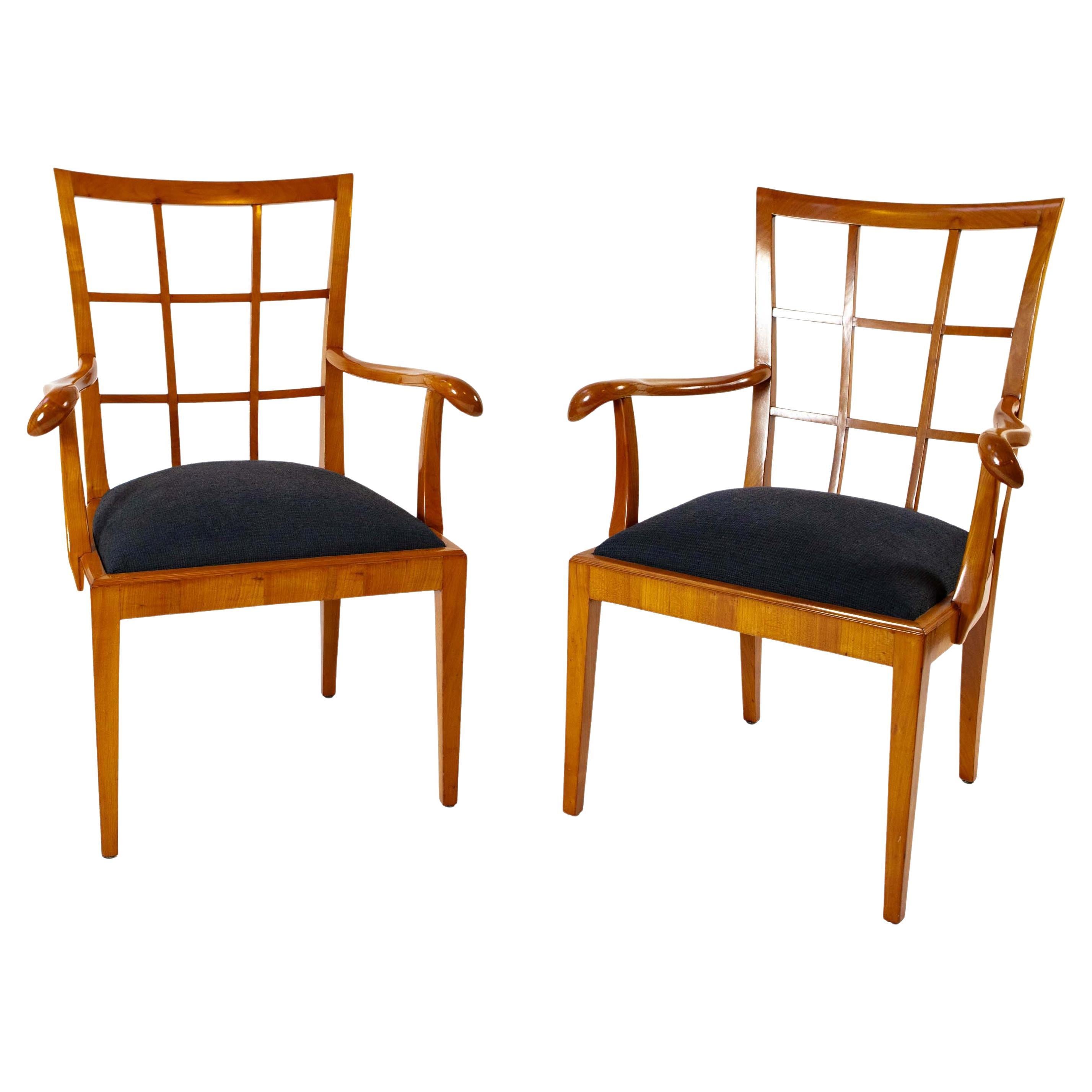 Pair of Austrian Armchairs Attributed to Karl Hoffmann & Felix Augenfeld, 1930s