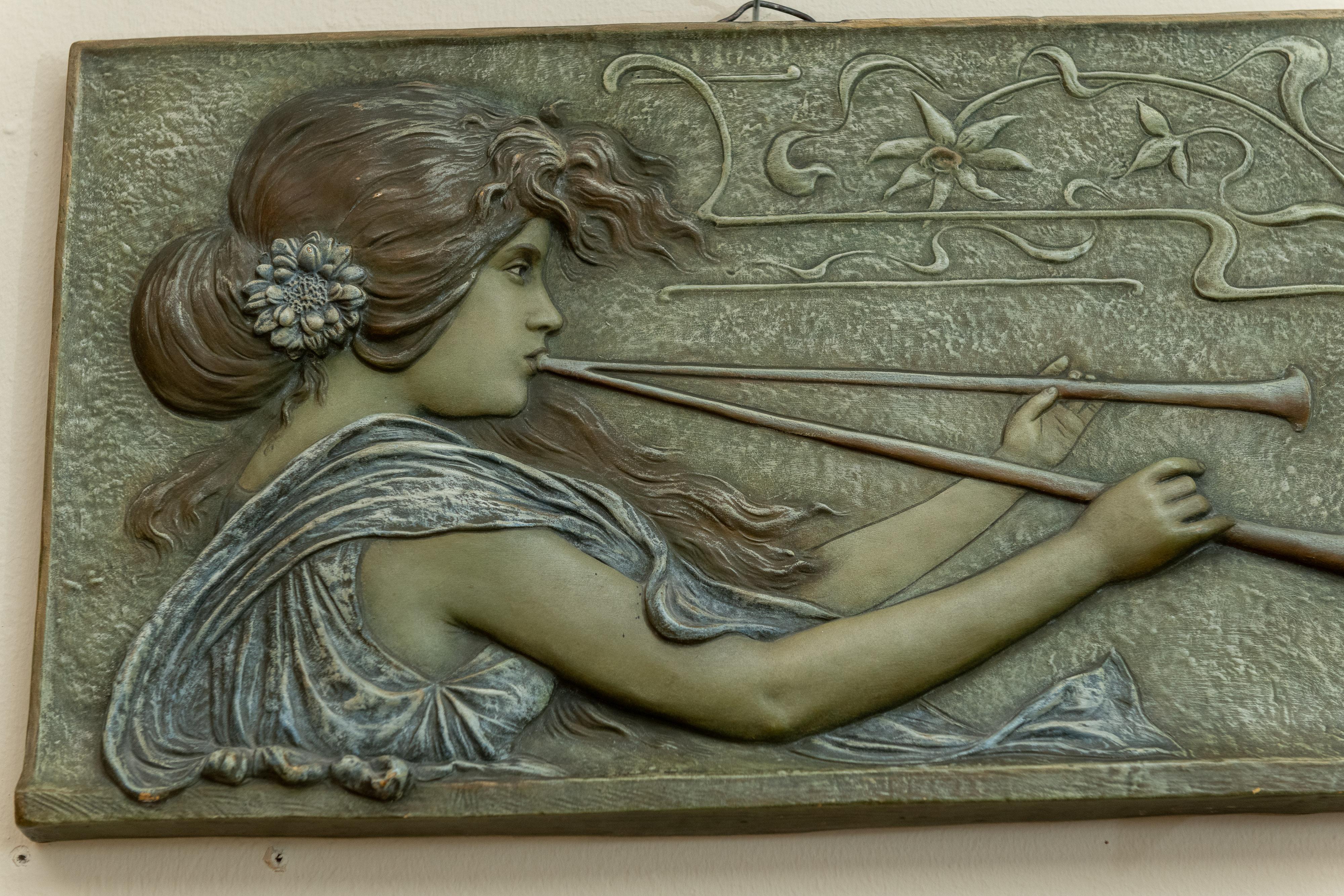 art nouveau wall plaques