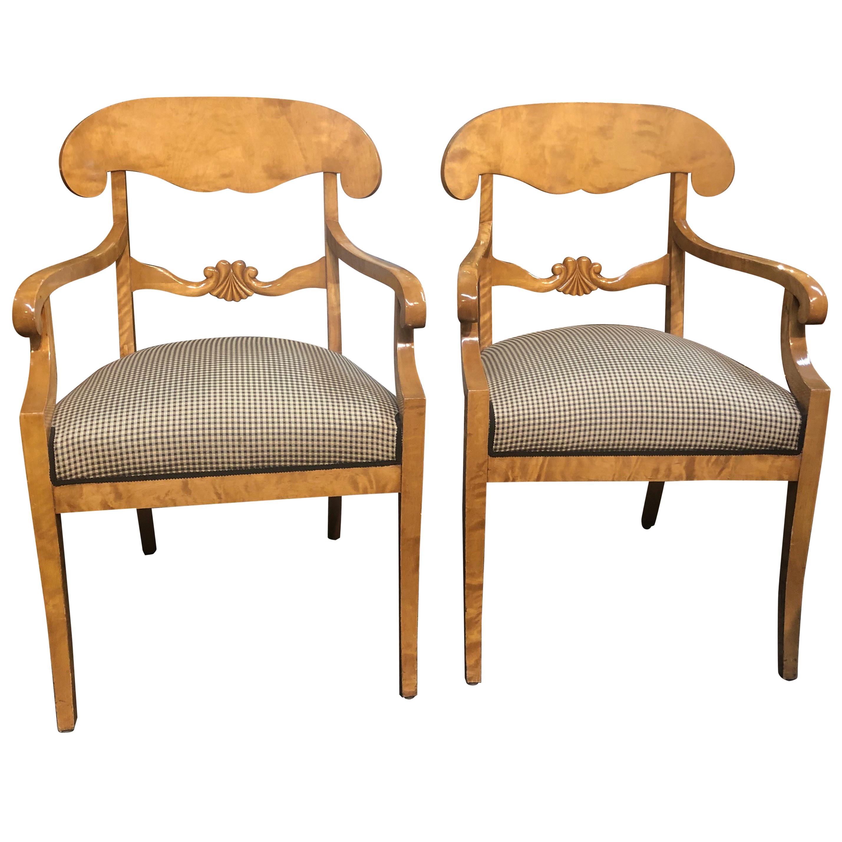 Pair of Austrian Beidermeier Armchairs