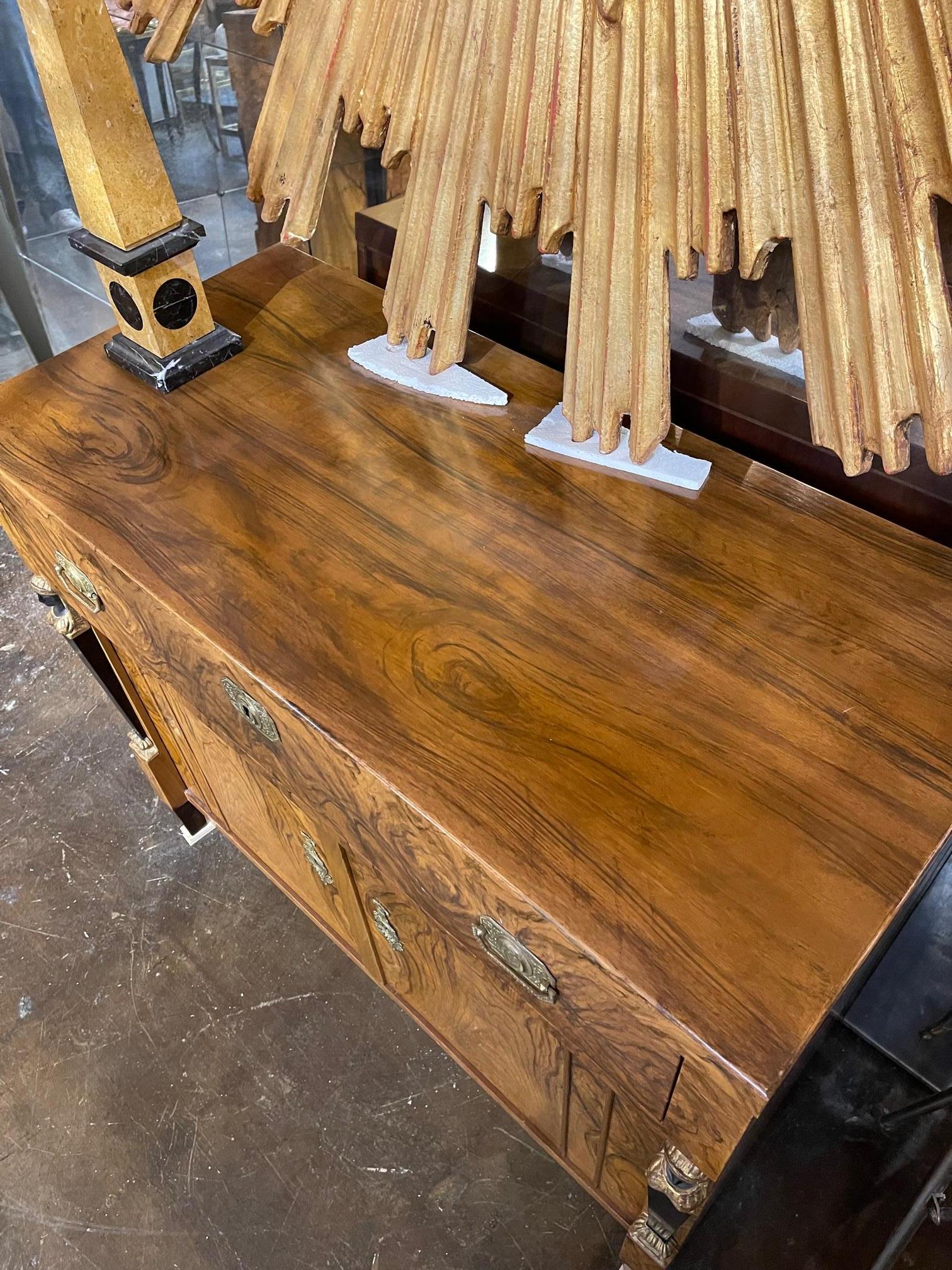 Wood Pair of Austrian Empire Side Cabinets