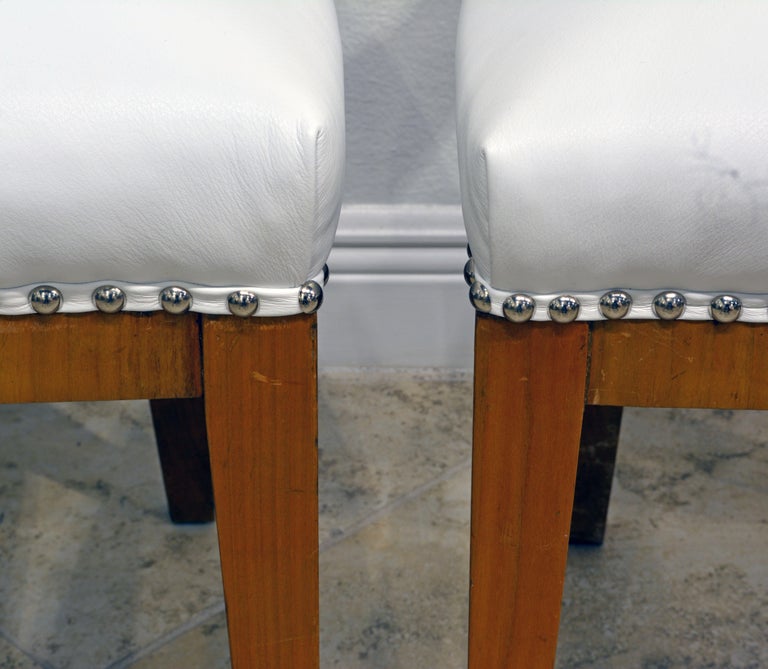 Pair of Austrian Fruitwood Side Chairs with Ebonized Fan-Shape Splats 2