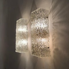 Pair of Austrian Large Midcentury Murano “Florian” Wall Sconce by Kalmar Franken
