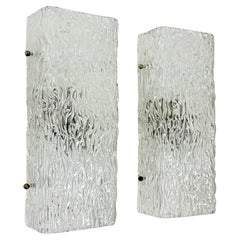 Coppia di grandi lampade da parete austriache di Murano del Medioevo "Florian" di Kalmar Franken