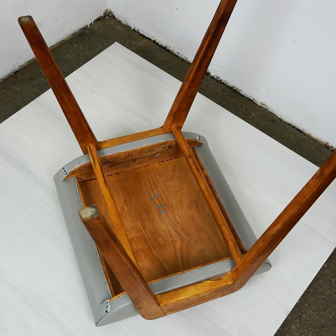 Pair of Austrian Mid-Century Beech Stacking Stools by Franz Schuster 7