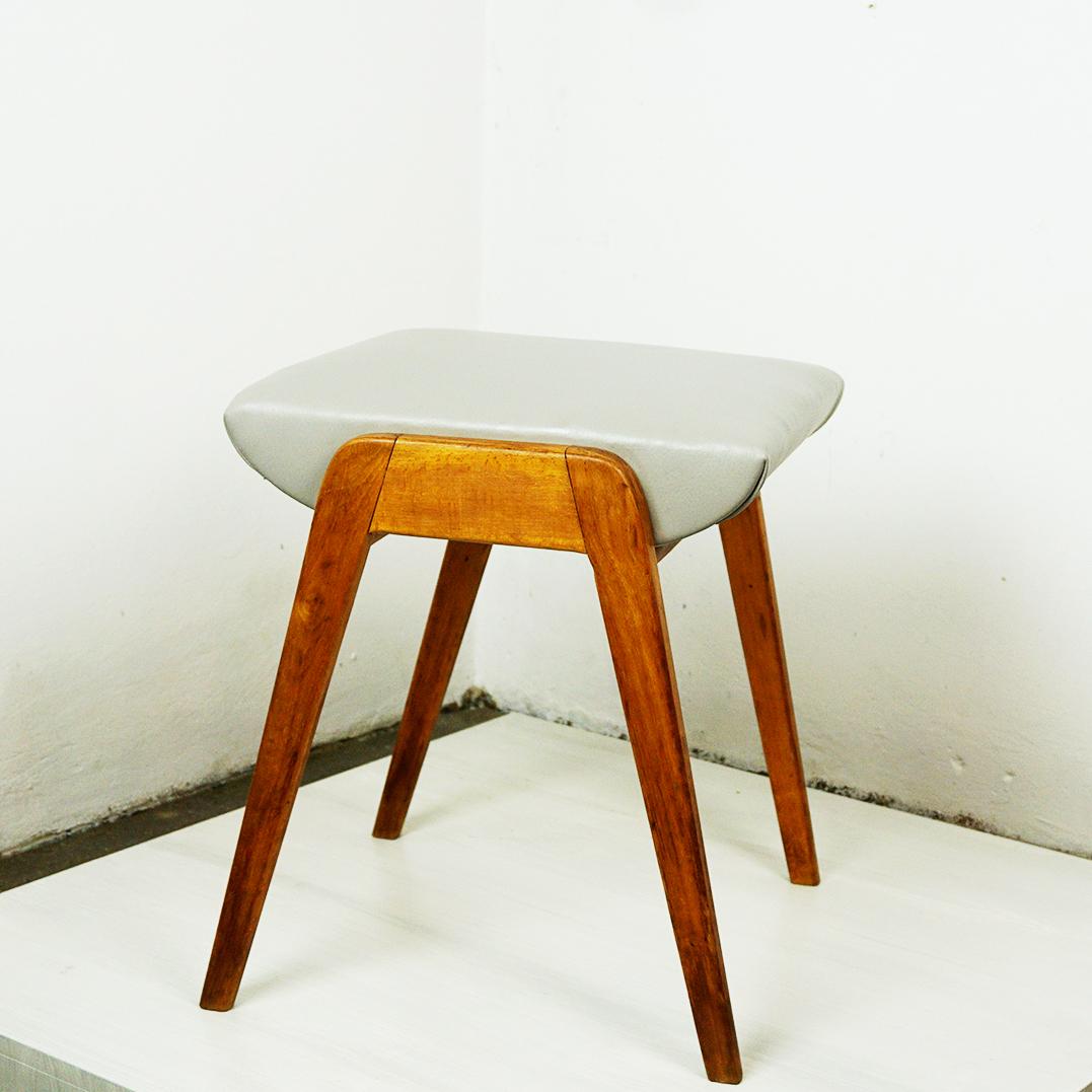 Pair of Austrian Mid-Century Beech Stacking Stools by Franz Schuster 9