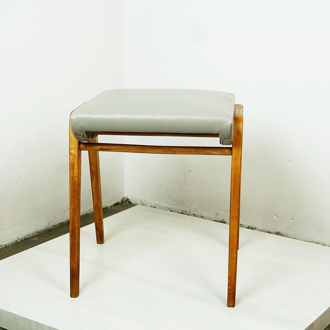 Pair of Austrian Mid-Century Beech Stacking Stools by Franz Schuster 10