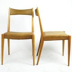Pair of Austrian Midcentury Beech Dining Chairs by Anna Lülja Praun