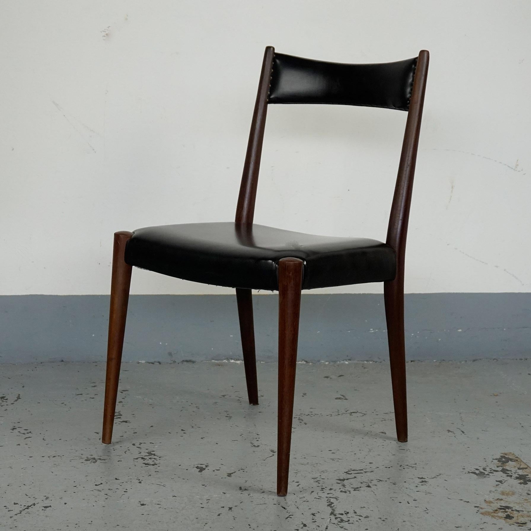 Mid-Century Modern Pair of Austrian Midcentury Rosewood Dining Chairs by Anna Lülja Praun For Sale