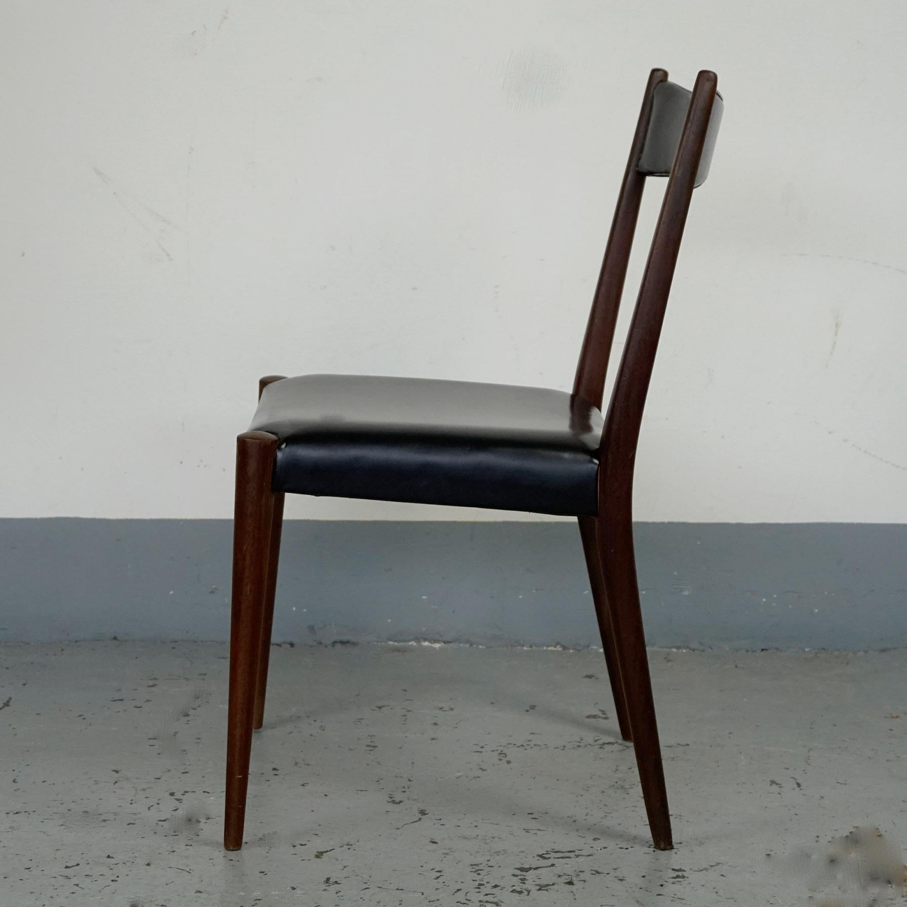 Pair of Austrian Midcentury Rosewood Dining Chairs by Anna Lülja Praun In Good Condition In Vienna, AT