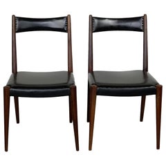 Pair of Austrian Midcentury Rosewood Dining Chairs by Anna Lülja Praun