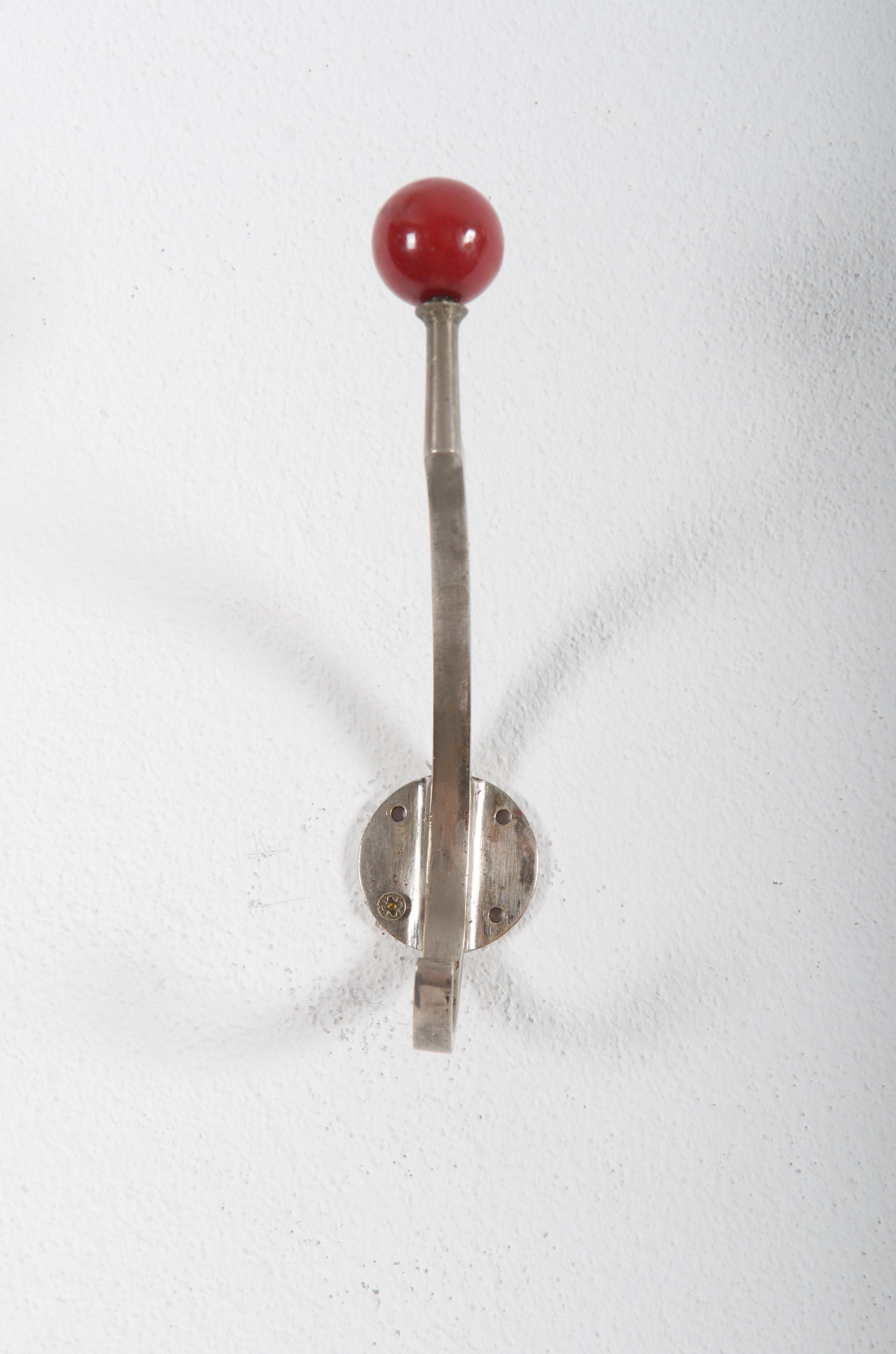 Pair of Austrian Midcentury Wall Hooks by Hagenauer In Fair Condition In Vienna, AT