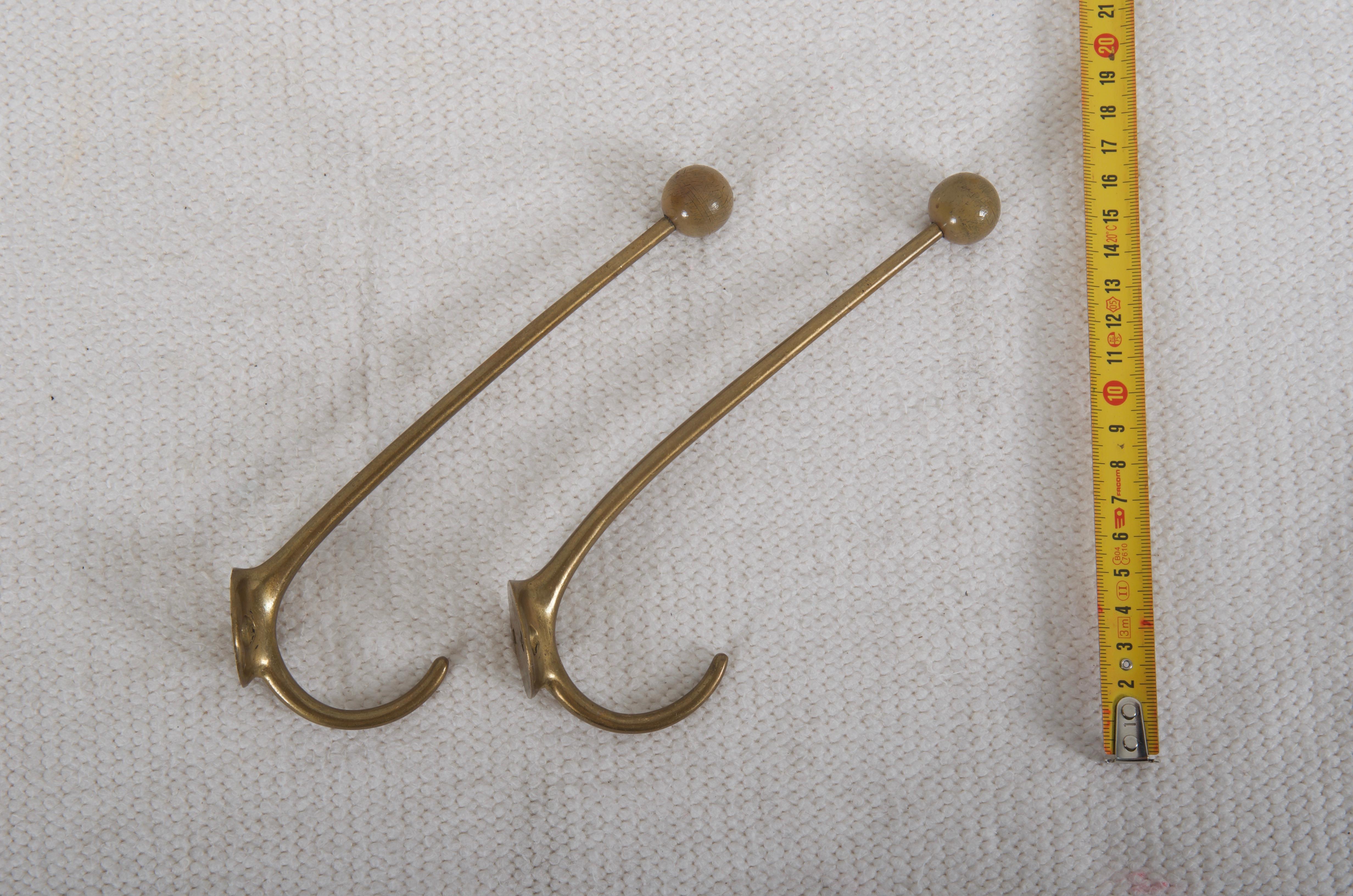 Mid-20th Century Pair of Austrian Midcentury Wall Hooks by Hagenauer For Sale