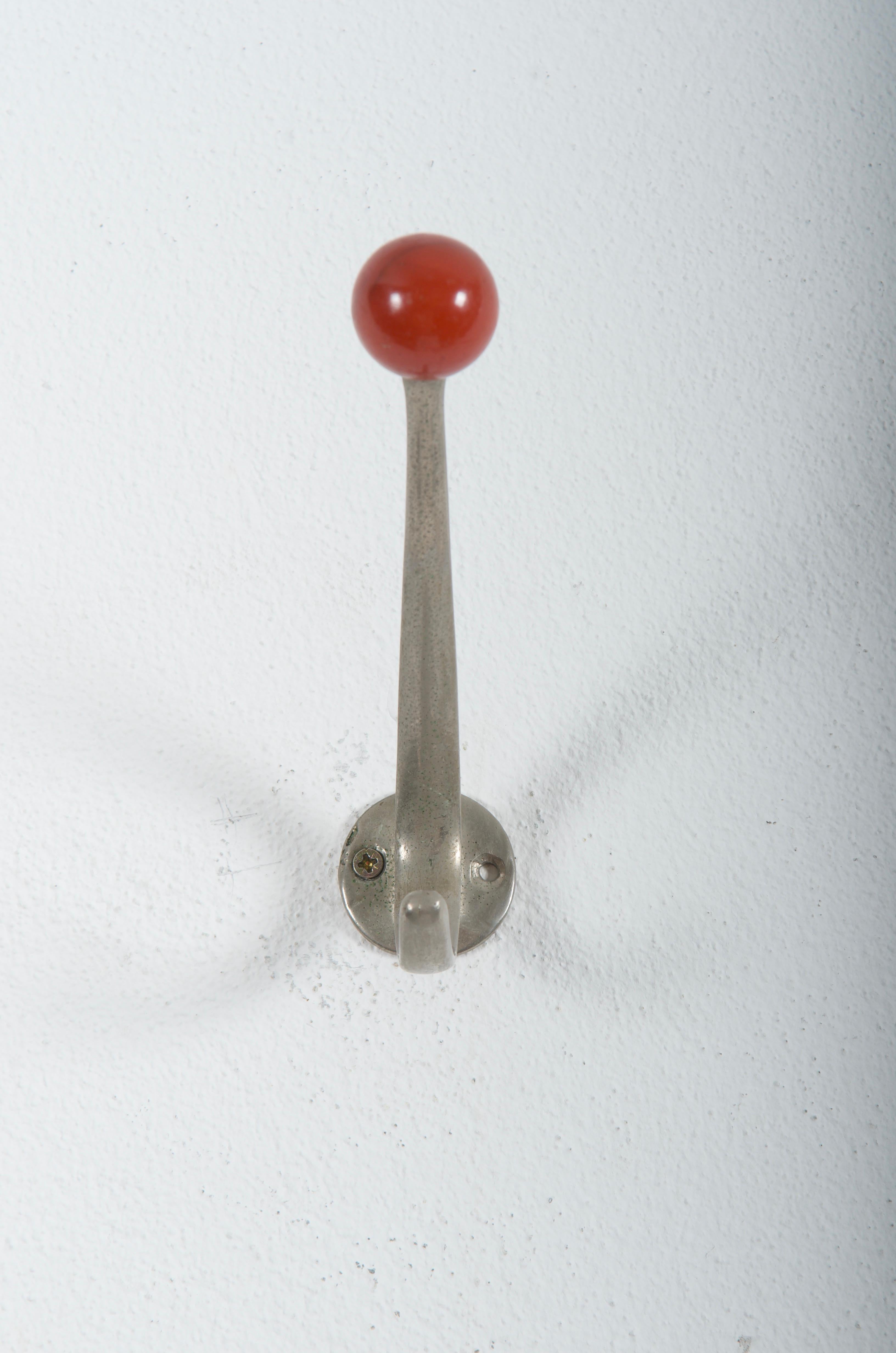 Brass Pair of Austrian Midcentury Wall Hooks by Hagenauer