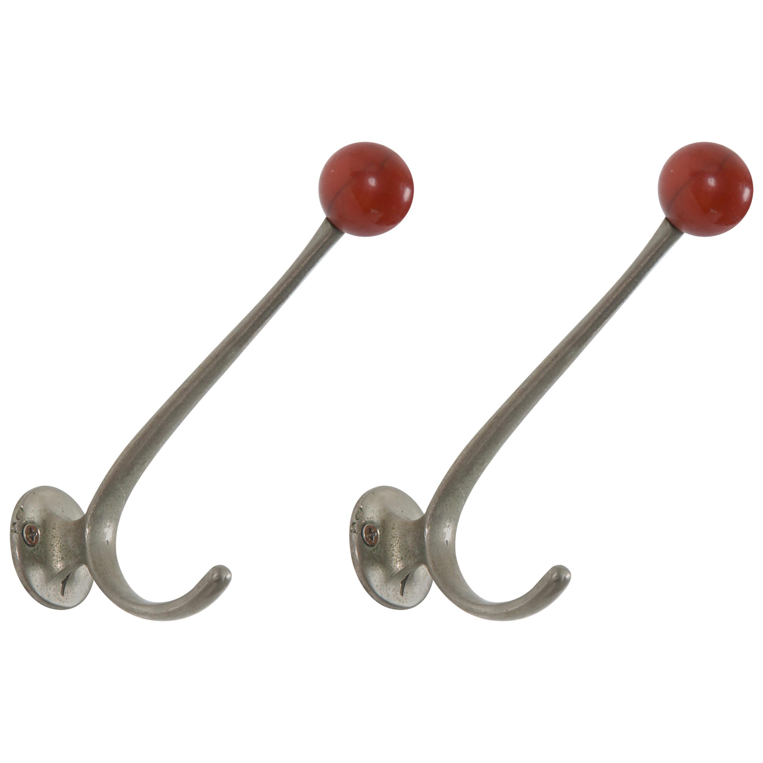 Pair of Austrian Midcentury Wall Hooks by Hagenauer