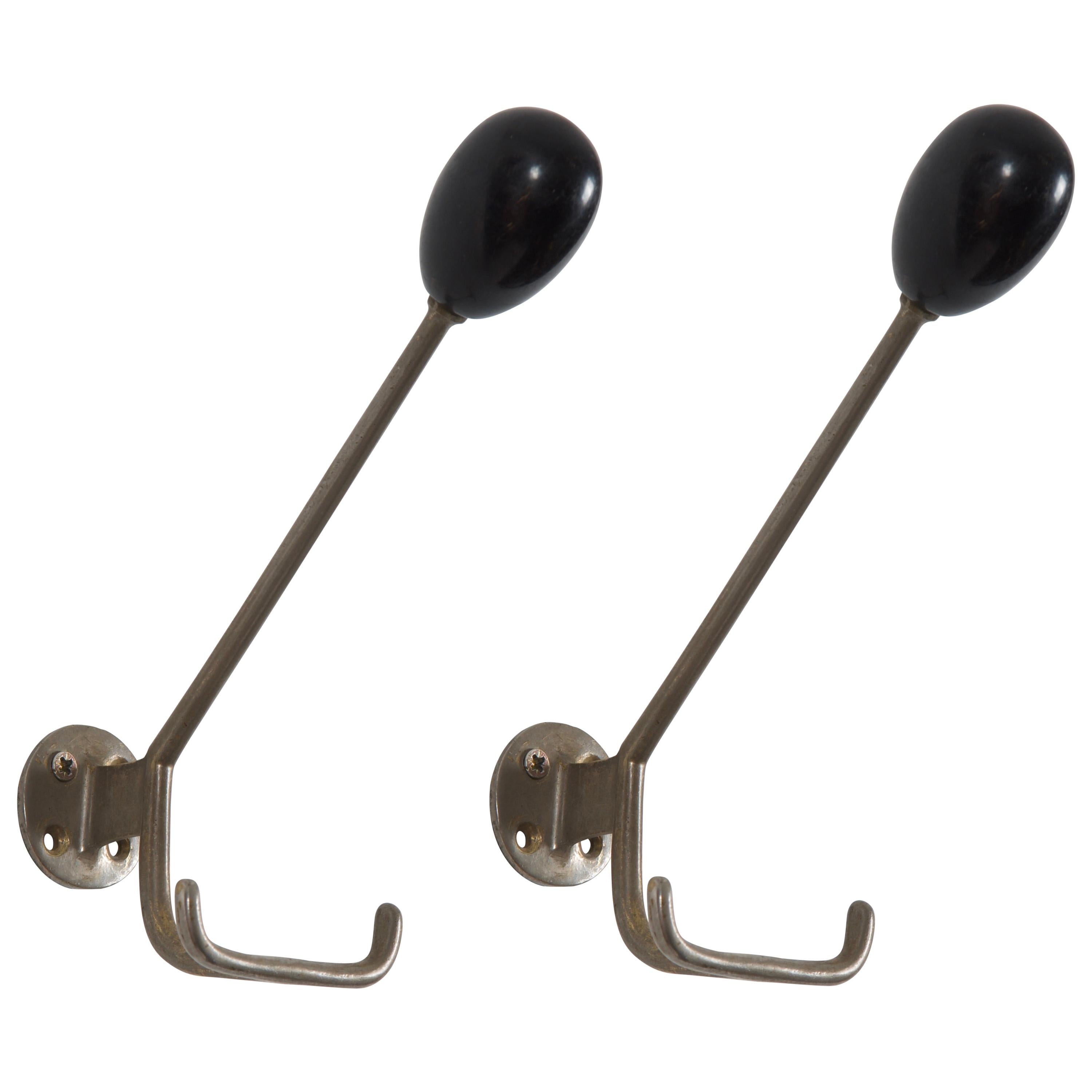 Pair of Austrian Midcentury Wall Hooks by Hagenauer For Sale