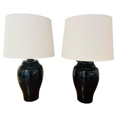 Pair of Austrian Moser Crystal 1970 Table Lamps